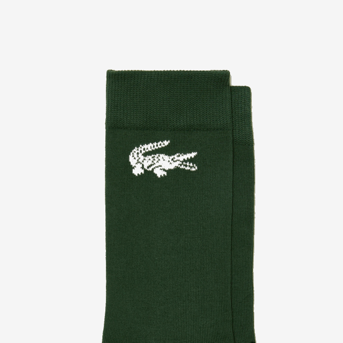 blanco verde x0n VVL0A522 hombres Lacoste paquete de dos pares de calcetines de algodón orgánico hechos en Francia