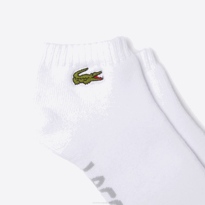 lomo gris blanco g8k VVL0A1674 hombres Lacoste calcetines deportivos de corte bajo en algodón elástico