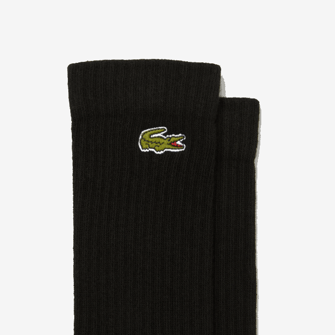 negro 8vm VVL0A537 hombres Lacoste calcetines sport corte alto pack de 3