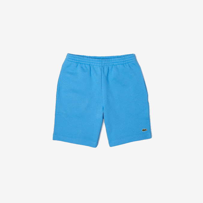azul 4xa VVL0A1370 hombres Lacoste shorts de felpa de algodón orgánico peinado