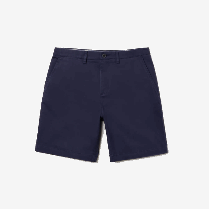 azul marino 166 VVL0A1619 hombres Lacoste Bermudas regular fit de gabardina de algodón