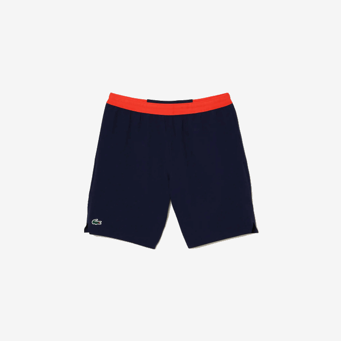 azul marino 166 VVL0A408 hombres Lacoste pantalones cortos tenis x novak djokovic