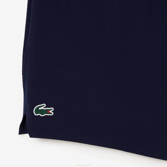 azul marino 166 VVL0A408 hombres Lacoste pantalones cortos tenis x novak djokovic