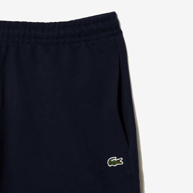azul marino 166 VVL0A430 hombres Lacoste shorts de felpa de algodón sin cepillar