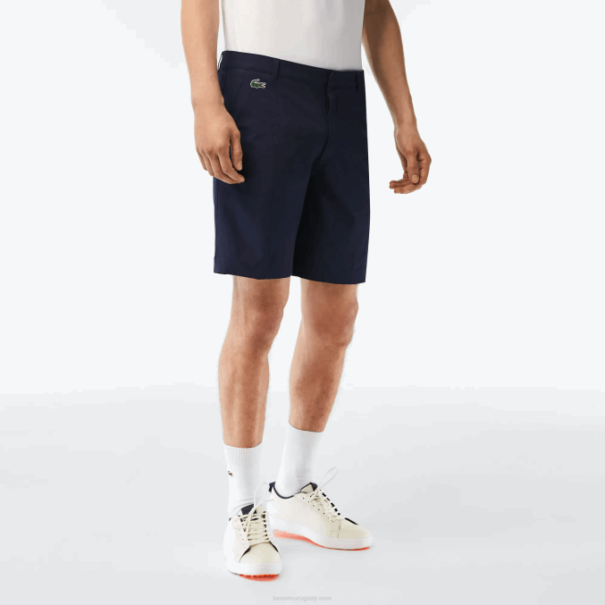 azul marino 166 VVL0A443 hombres Lacoste shorts deportivos de golf ligeros y elásticos