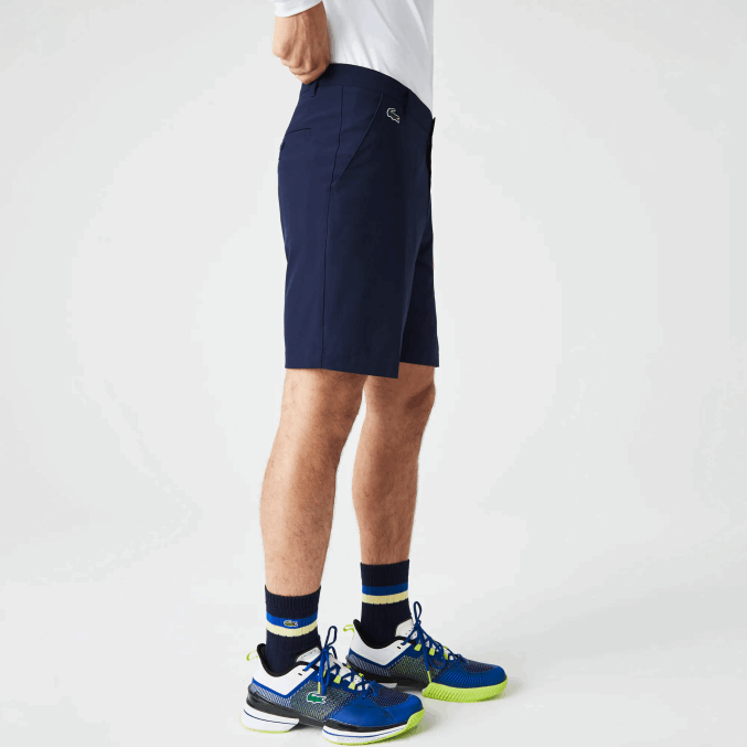 azul marino 166 VVL0A443 hombres Lacoste shorts deportivos de golf ligeros y elásticos