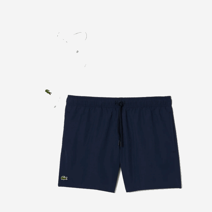 azul marino verde 802 VVL0A536 hombres Lacoste shorts de baño ligeros de secado rápido