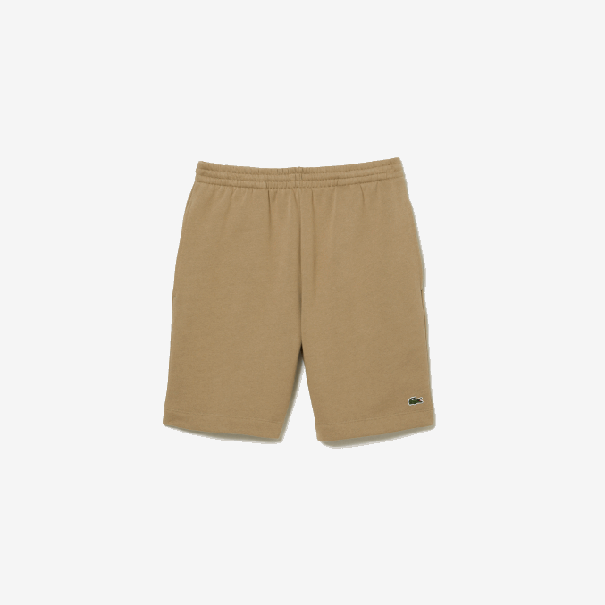 beige cb8 VVL0A414 hombres Lacoste shorts de felpa de algodón orgánico peinado