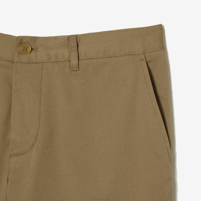 beige cb8 VVL0A431 hombres Lacoste bermudas slim fit de algodón elástico