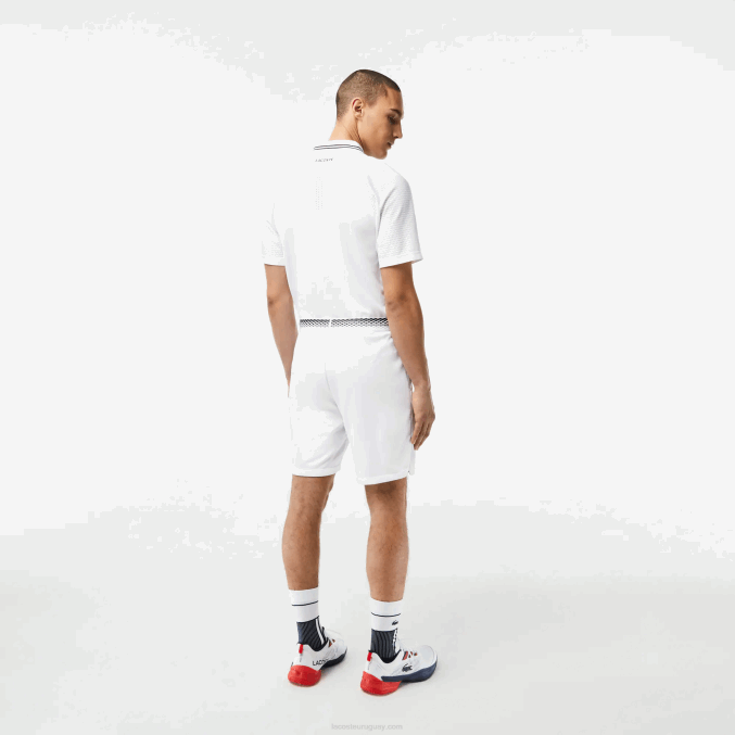 blanco 001 VVL0A428 hombres Lacoste tenis x daniil medvedev pantalones cortos de malla