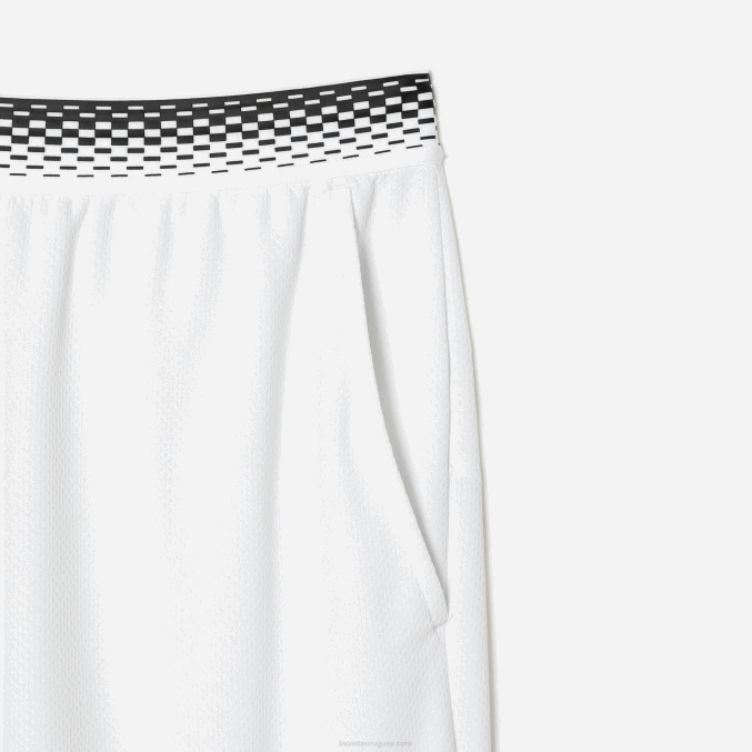 blanco 001 VVL0A428 hombres Lacoste tenis x daniil medvedev pantalones cortos de malla