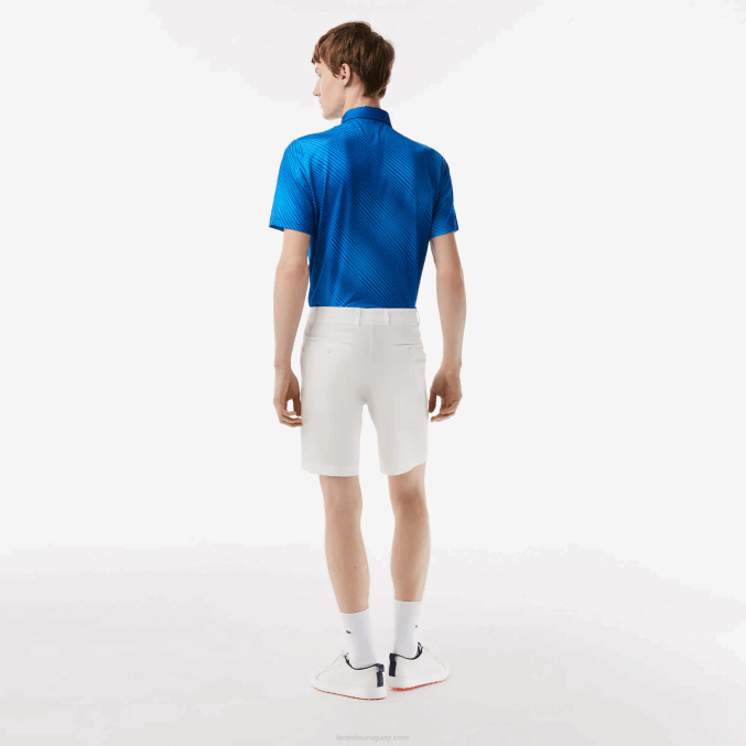 blanco 70v VVL0A442 hombres Lacoste shorts deportivos de golf ligeros y elásticos
