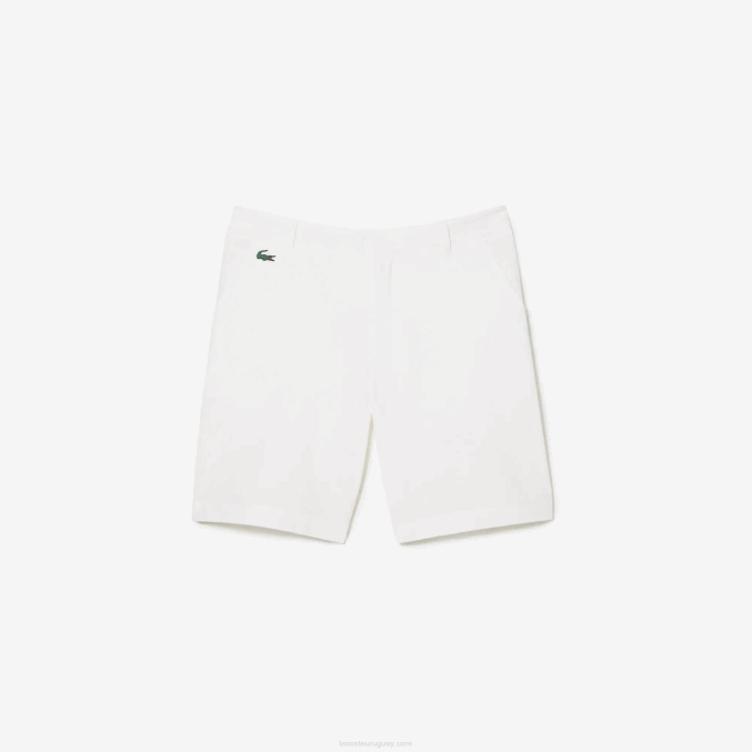 blanco 70v VVL0A442 hombres Lacoste shorts deportivos de golf ligeros y elásticos