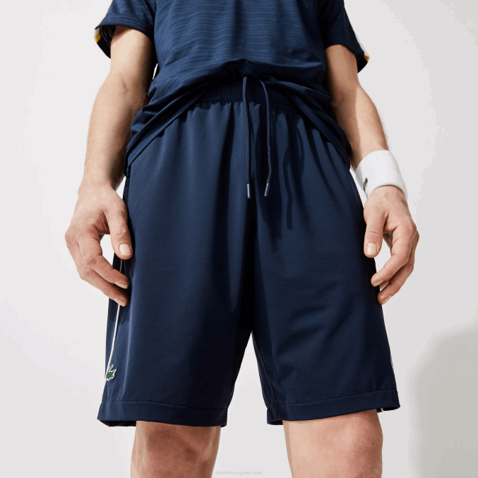 blanco azul marino r20 VVL0A1546 hombres Lacoste shorts deportivos ligeros y elásticos de edición abierta francesa