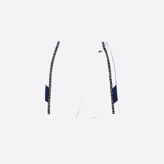 blanco azul vl3 VVL0A1602 hombres Lacoste bermudas polares con bandas con letras