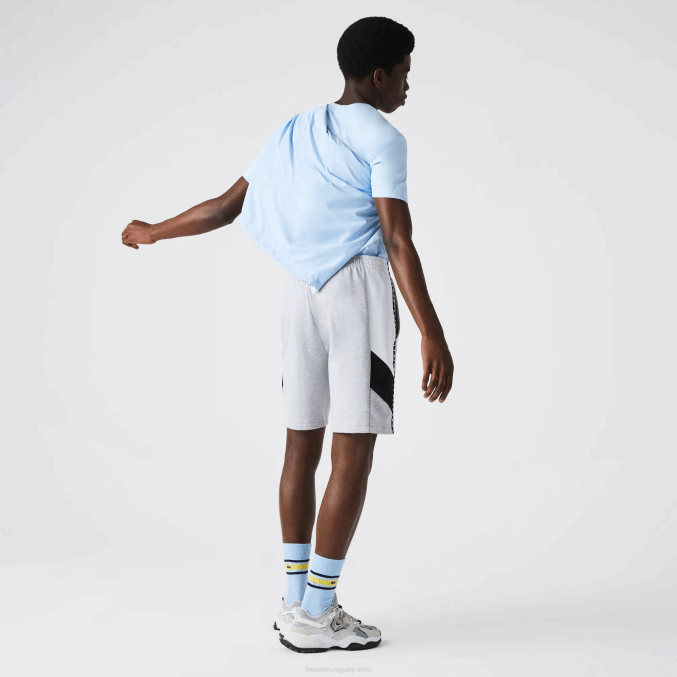 gris chino blanco negro p0f VVL0A1603 hombres Lacoste bermudas polares con bandas con letras