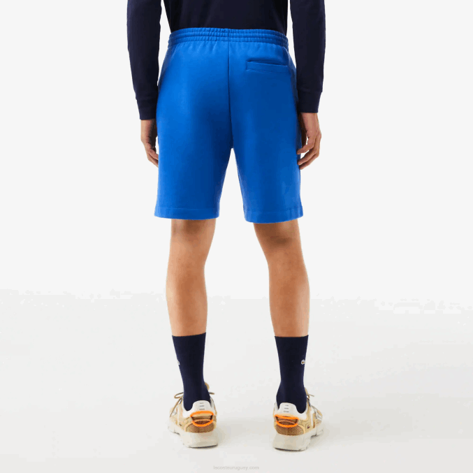 kxb azul VVL0A449 hombres Lacoste shorts de felpa de algodón orgánico peinado