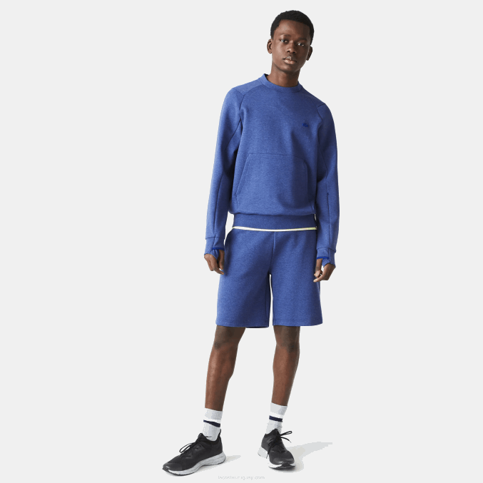lomo azul hjd VVL0A1392 hombres Lacoste shorts de mezcla de algodón elástico