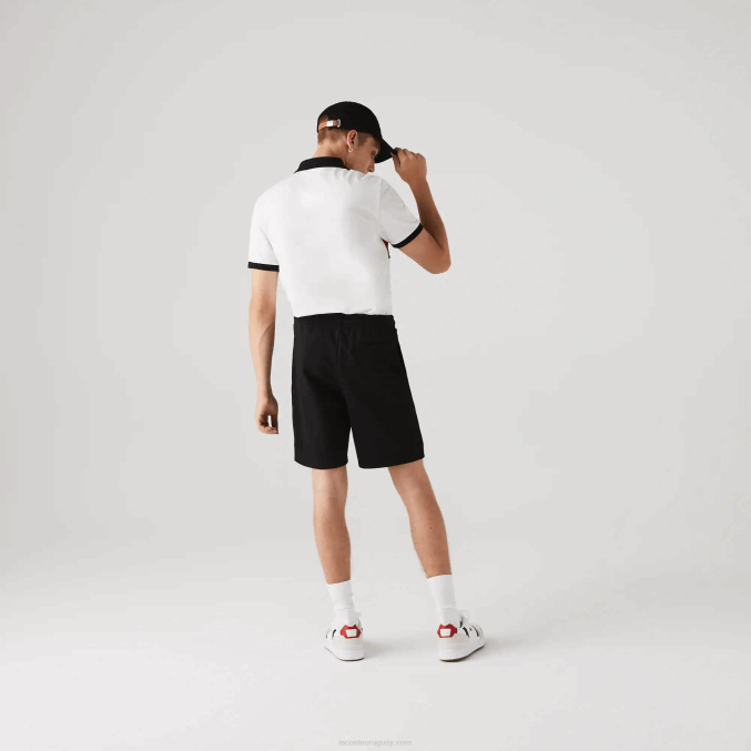 negro 031 VVL0A1337 hombres Lacoste pantalones cortos deportivos de tenis