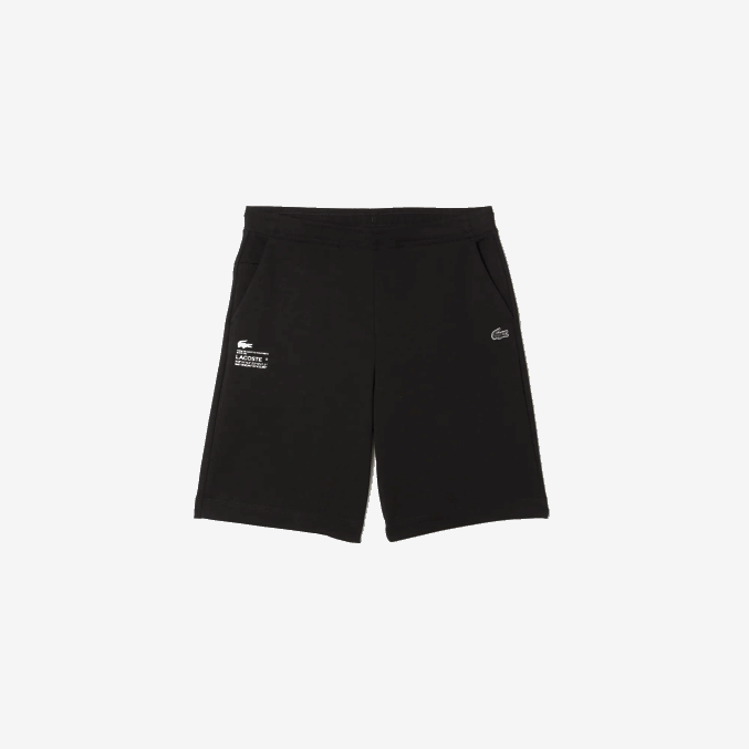 negro 031 VVL0A1354 hombres Lacoste shorts con estampado reflectante