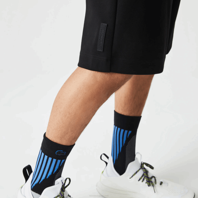 negro 031 VVL0A1354 hombres Lacoste shorts con estampado reflectante