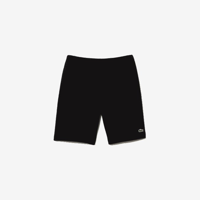 negro 031 VVL0A416 hombres Lacoste shorts de felpa de algodón orgánico peinado