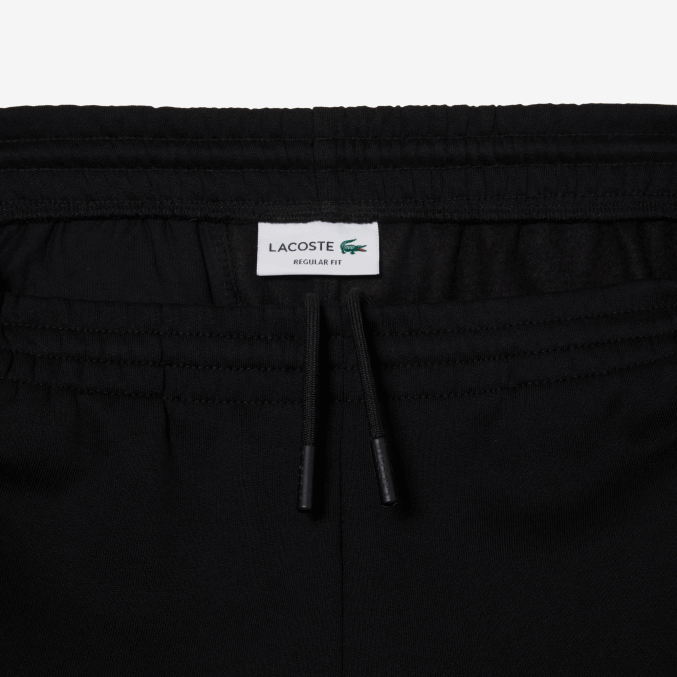negro 031 VVL0A416 hombres Lacoste shorts de felpa de algodón orgánico peinado