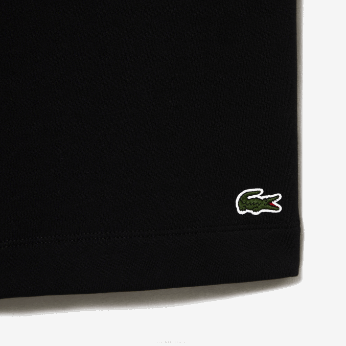 negro 031 VVL0A416 hombres Lacoste shorts de felpa de algodón orgánico peinado