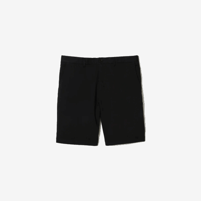 negro 031 VVL0A435 hombres Lacoste Bermudas regular fit de algodón orgánico elástico