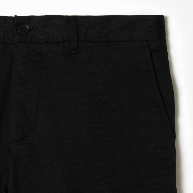 negro 031 VVL0A435 hombres Lacoste Bermudas regular fit de algodón orgánico elástico