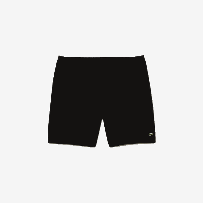 negro 031 VVL0A463 hombres Lacoste Shorts de felpa cepillada de algodón orgánico - talla grande - grande