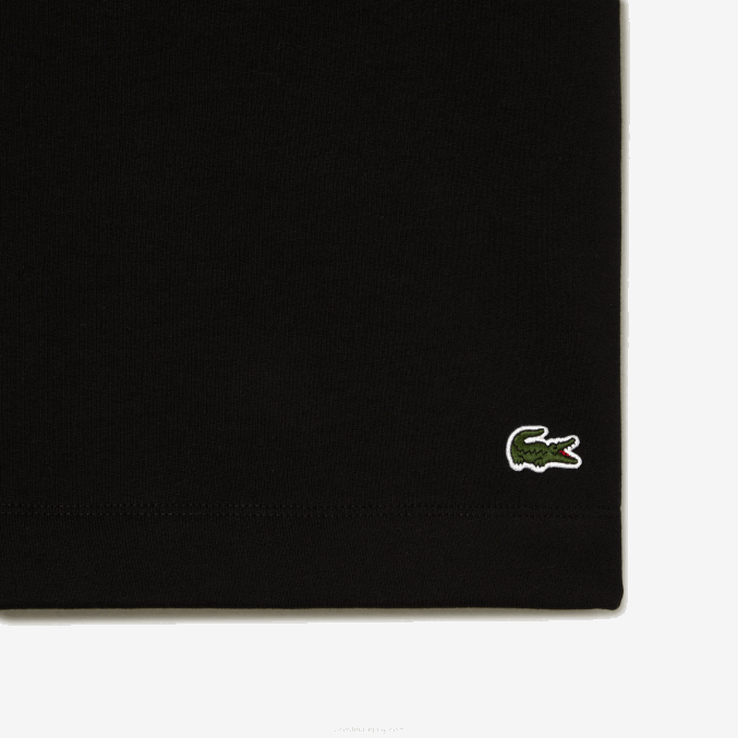 negro 031 VVL0A463 hombres Lacoste Shorts de felpa cepillada de algodón orgánico - talla grande - grande