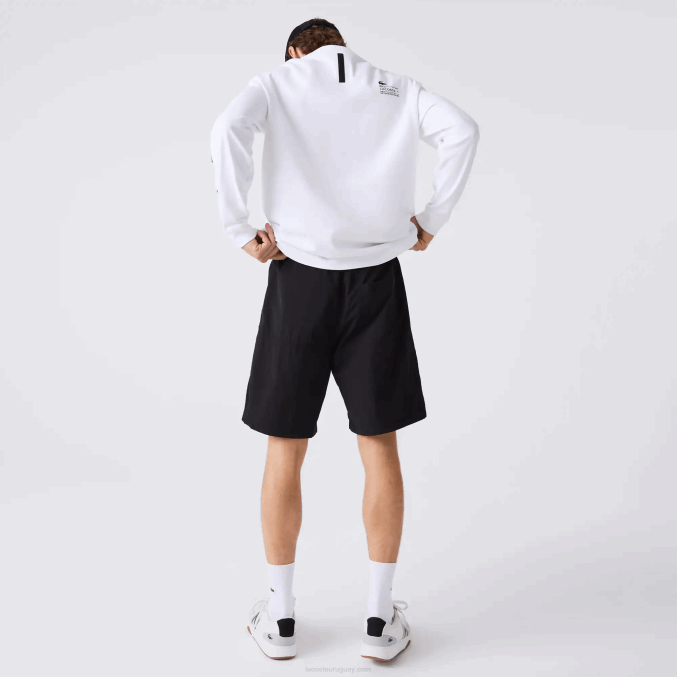 negro azul blanco se1 VVL0A1500 hombres Lacoste shorts con efecto patchwork y bloques de color