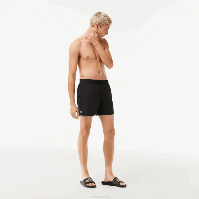 negro verde 964 VVL0A534 hombres Lacoste shorts de baño ligeros de secado rápido