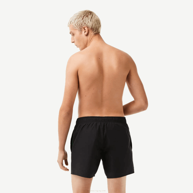 negro verde 964 VVL0A534 hombres Lacoste shorts de baño ligeros de secado rápido