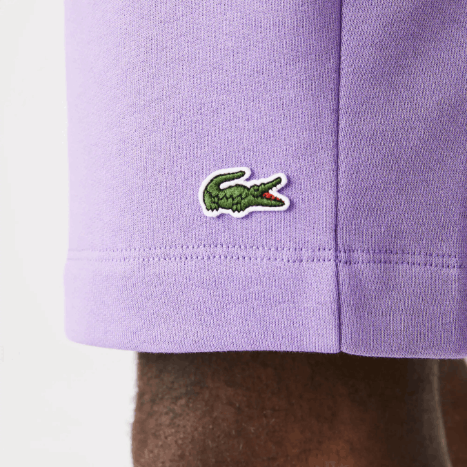 púrpura gfu VVL0A1425 hombres Lacoste shorts de felpa de algodón orgánico peinado