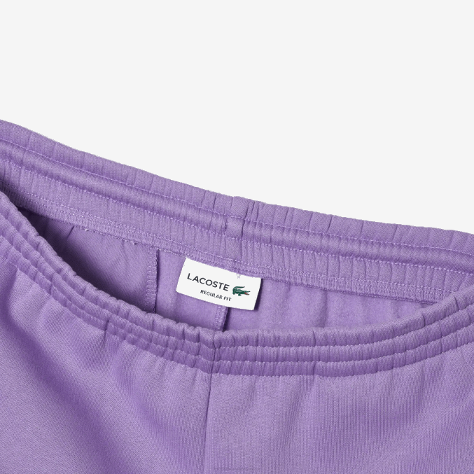 púrpura gfu VVL0A1425 hombres Lacoste shorts de felpa de algodón orgánico peinado