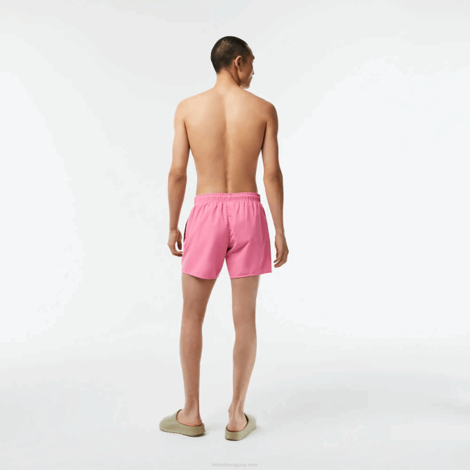 rosa verde w4i VVL0A533 hombres Lacoste shorts de baño ligeros de secado rápido