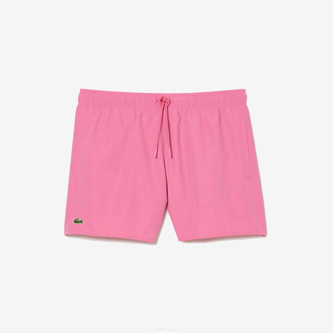 rosa verde w4i VVL0A533 hombres Lacoste shorts de baño ligeros de secado rápido