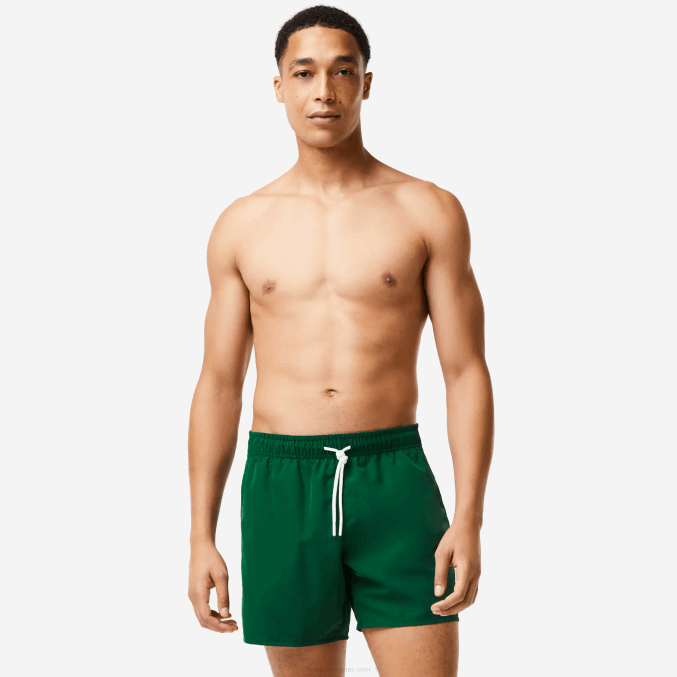 verde azul marino 381 VVL0A540 hombres Lacoste shorts de baño ligeros de secado rápido