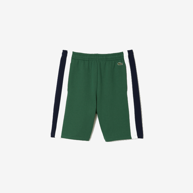 verde azul marino blanco wn7 VVL0A456 hombres Lacoste shorts de felpa cepillada con bloques de color