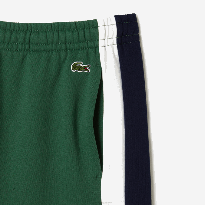 verde azul marino blanco wn7 VVL0A456 hombres Lacoste shorts de felpa cepillada con bloques de color