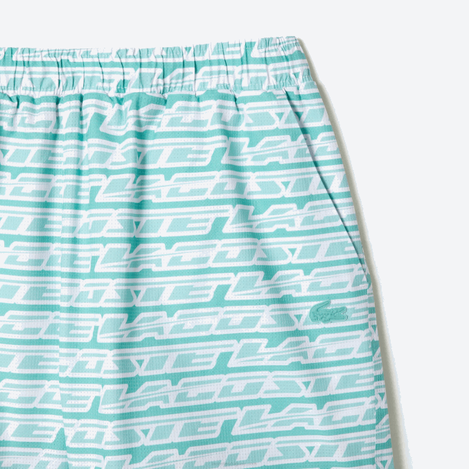 verde claro cr5 VVL0A525 hombres Lacoste bañador con estampado de dos tonos