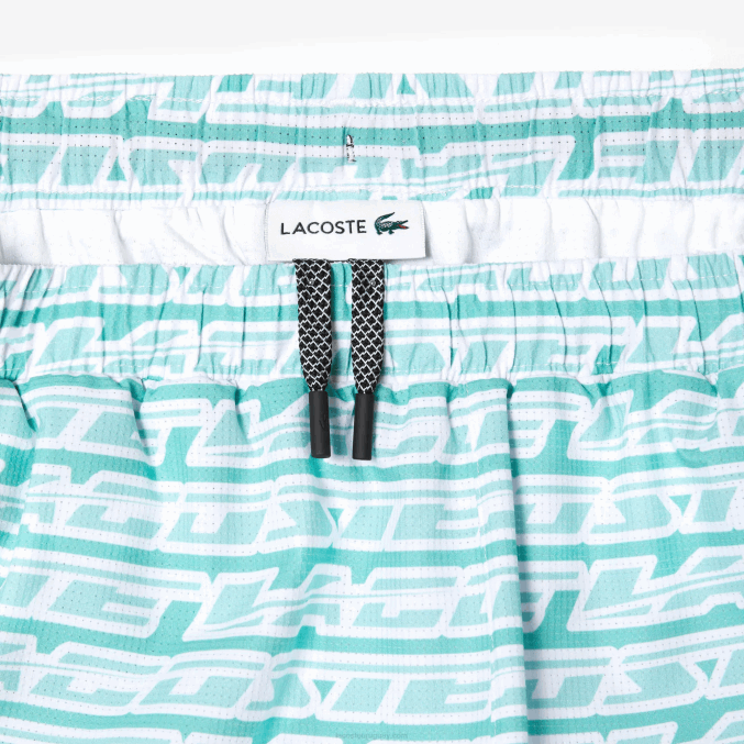 verde claro cr5 VVL0A525 hombres Lacoste bañador con estampado de dos tonos