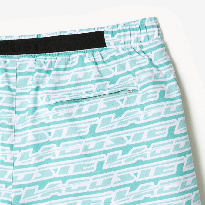 verde claro cr5 VVL0A525 hombres Lacoste bañador con estampado de dos tonos