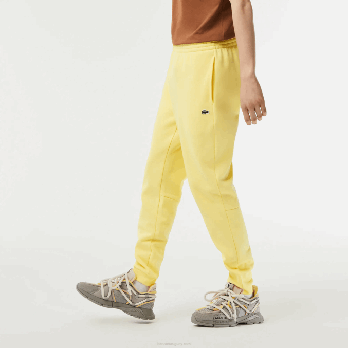 amarillo 107 VVL0A349 hombres Lacoste pantalones de chándal tapered fit