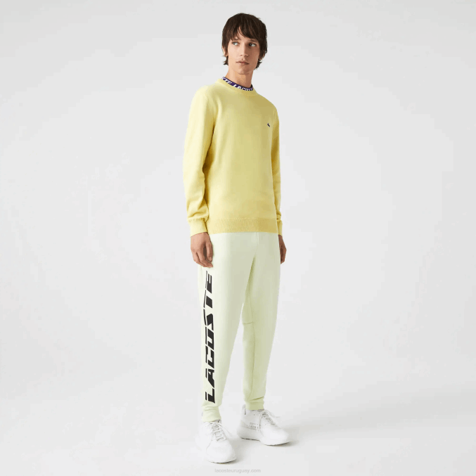 amarillo 6gd VVL0A974 hombres Lacoste pantalones de chándal de corte slim con logo