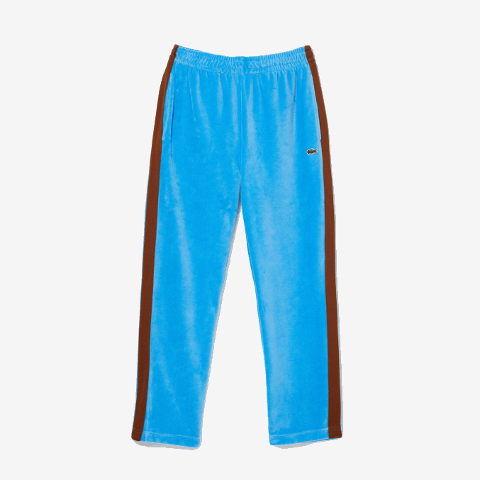 azul 4xa VVL0A1103 hombres Lacoste pantalones de chándal con banda lateral en contraste