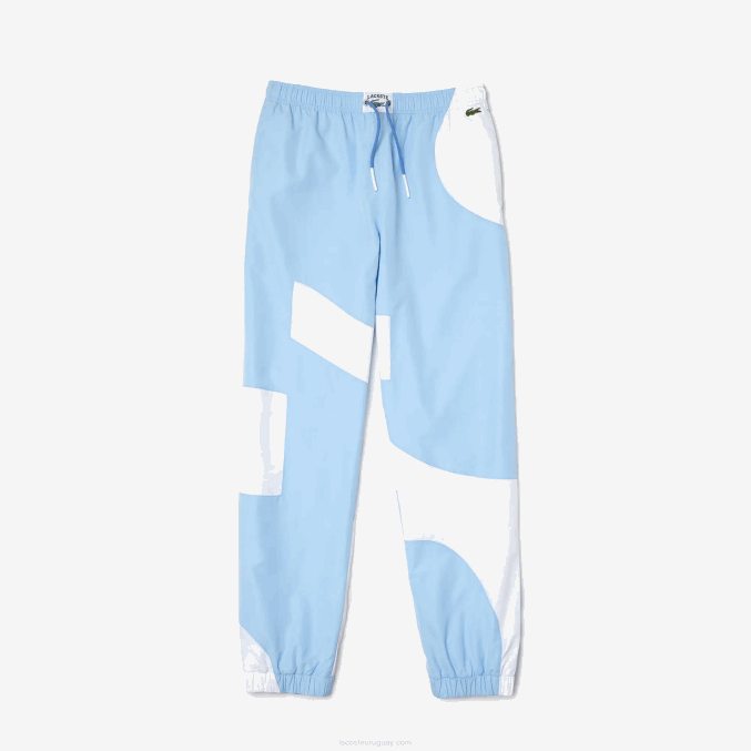 azul blanco e7b VVL0A1071 hombres Lacoste pantalones de chándal con estampado Heritage