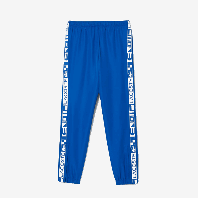azul k1q VVL0A1087 hombres Lacoste pantalones deportivos de tenis con estampado lateral